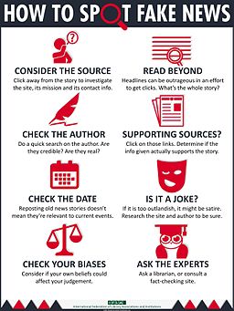 Infogram on how to spot fake news