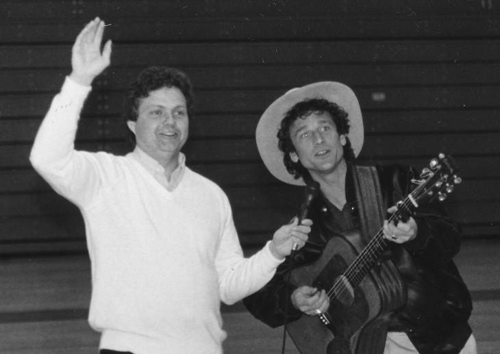 Tom Thibodeau brought his friend, musician/activist Larry Long, to the Viterbo campus early in his tenure at Viterbo. These days, he is doing a weekly broadcast with Long called "Conspiracy of Goodness," which combines stories and songs on a variety of themes.