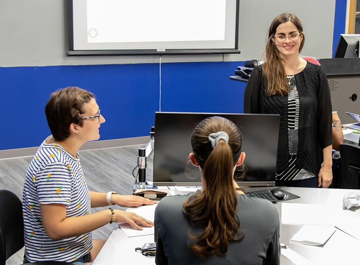 Emily Vanderfleet, PhD, chair of the engineering, mathematics, and computer science department, helped in planning the coursework for the new MBA in computer science.