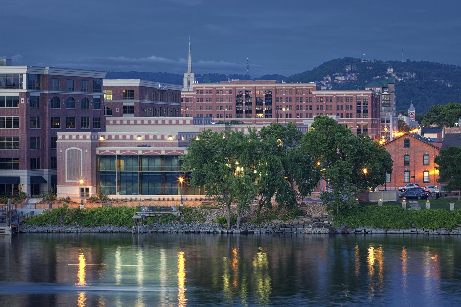 Weber Center view across river