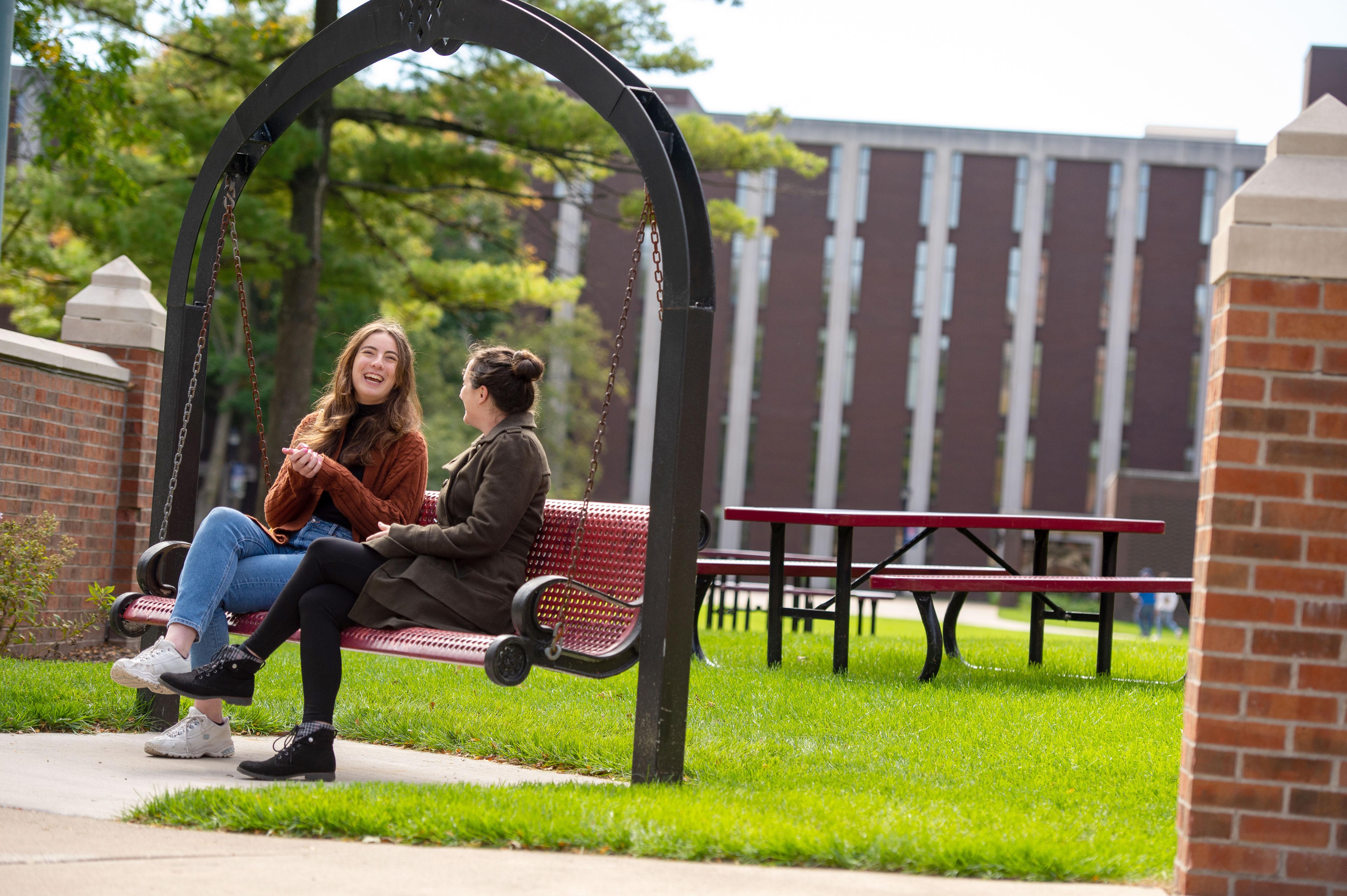 Girls in Courtyard