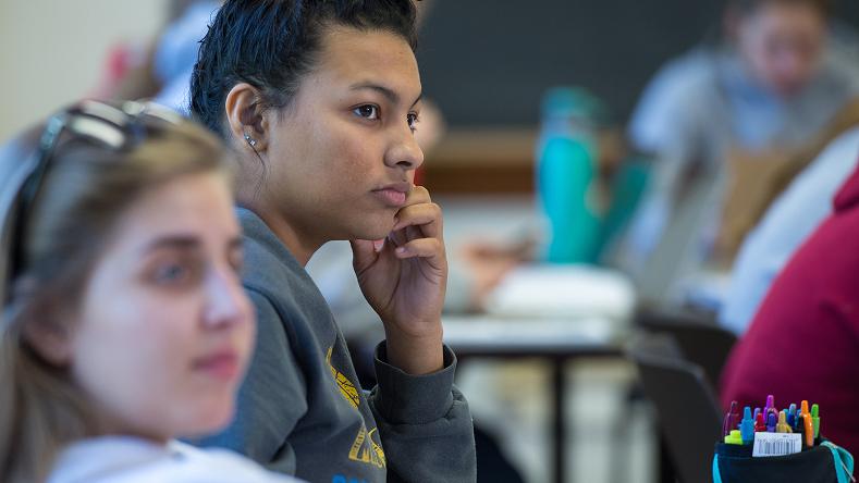 Student focusing