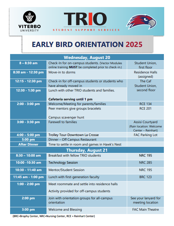 EBO Schedule 2025 EBO Schedule 2025