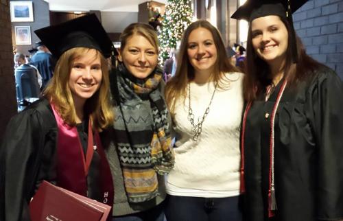 Amanda Meyer with graduates