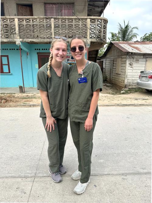 Katy Steffes and Brianna Luebke in Belize