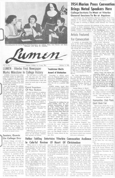 First edition of the Lumen, Page 1