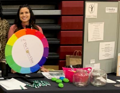 Zuri Cevallos is pictured at a health education event at which she represented The Center Clinic.