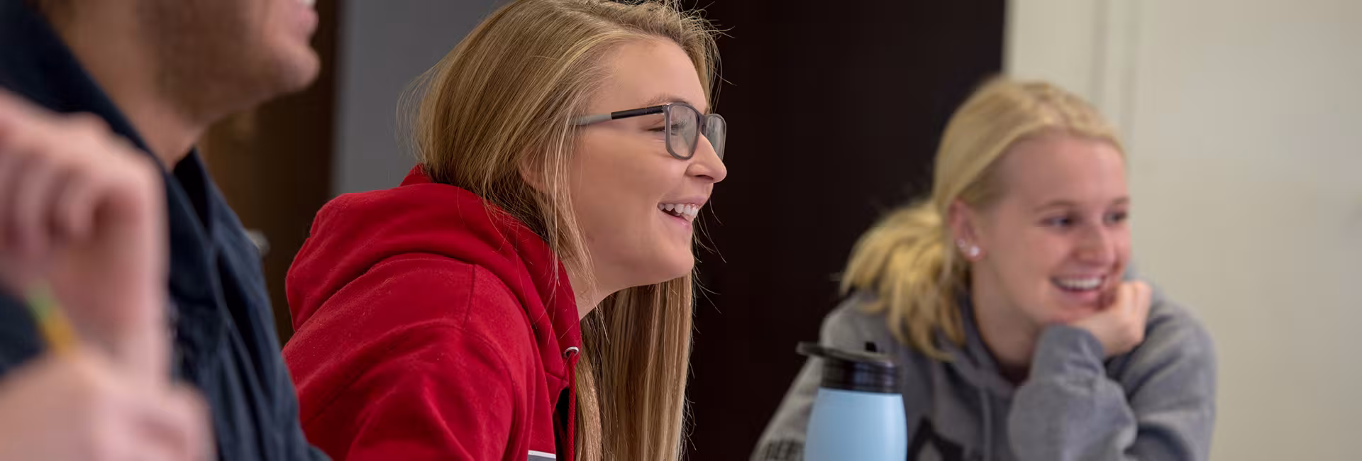 Students laughing