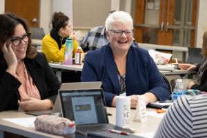 Smiling participant Smiling participant